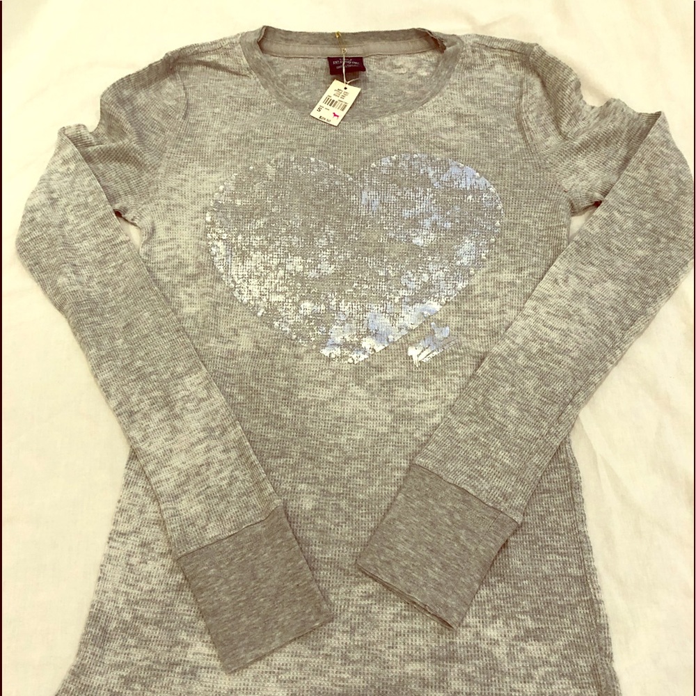 NWT Victoria Secret Pink Thermal Long Sleeve Tee S